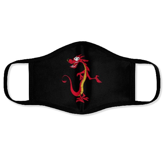 Disney Mulan Mushu Dragon TShirt Face Masks