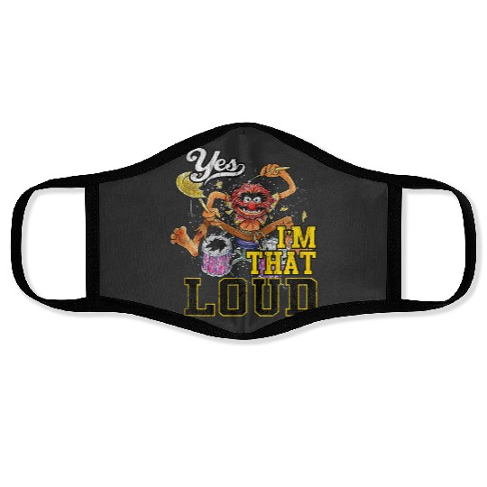 Disneyss The Muppets I'm That Loud Vintage Animal Collegiate Face Masks