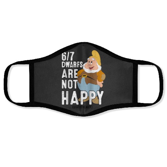 Disneyss Snow White 67 Dwarfs Are Not Happy Humor Face Masks