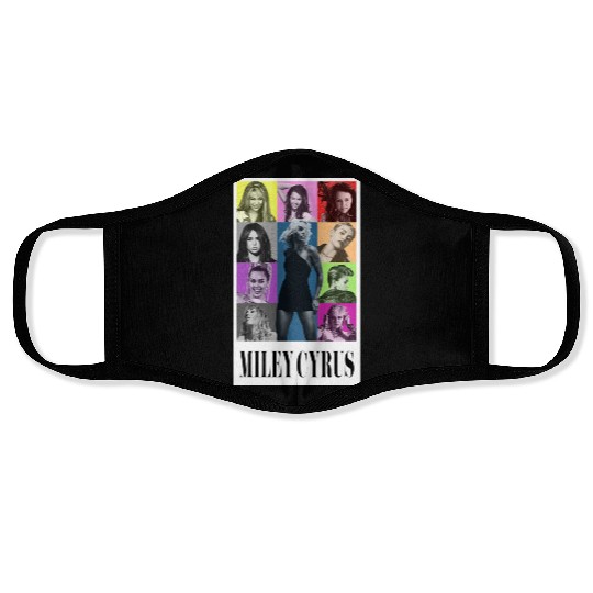 Miley Cyrus Eras Tour Shirt Flowers Face Masks