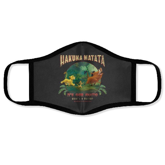 Disney Lion King Hakuna Matata Motto Simba Timon Pumbaa Face Masks