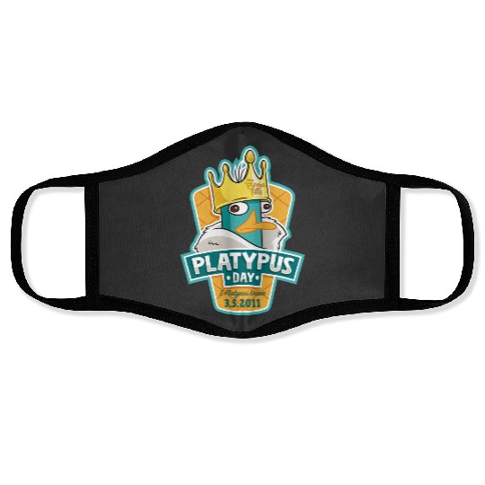 Disney Phineas And Ferb Platypus Day King Perry Portrait Face Masks
