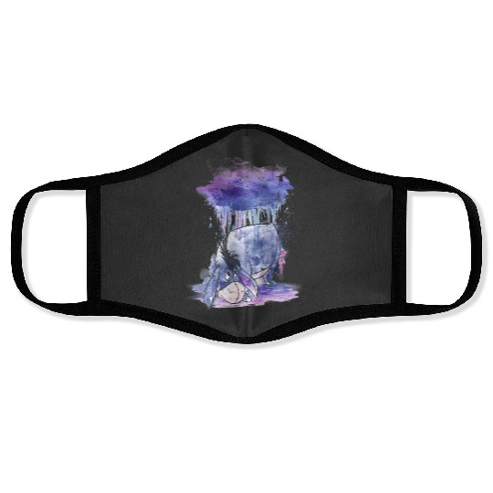 Disney Winnie The Pooh Eeyore Watercolor Rain Cloud Face Masks