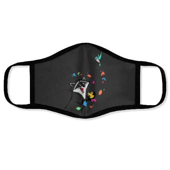 Disney Pocahontas Meeko Flit Colorful Leafs Fall Face Masks