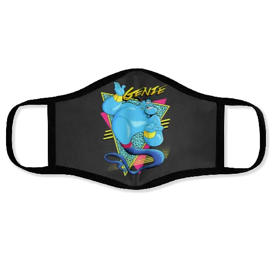 Disney Aladdin Genie Retro Abstract Portrait Logo Face Masks