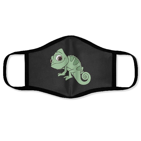 Disney Tangled Pascal Cute Pose Left Chest Pocket Logo Face Masks