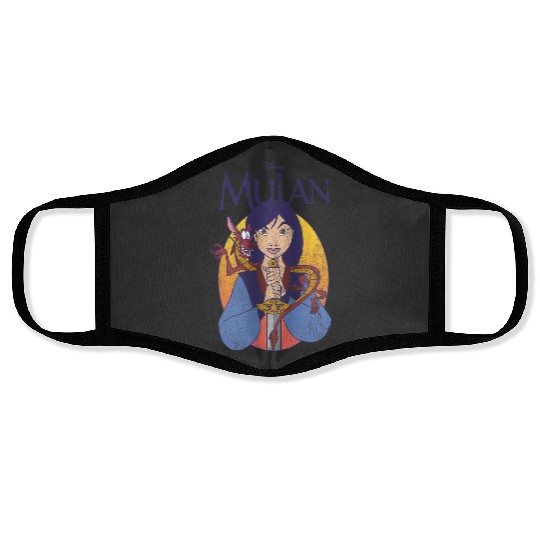 Disney Mulan Classic Mulan & Mushu Poster Face Masks