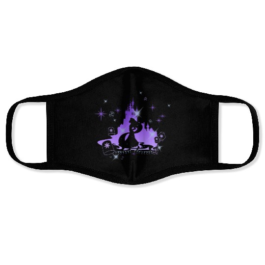 Disney Tangled Rapunzel Silhouette Portrait Graphic Face Masks