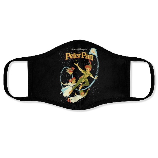 Vintage Peter Pan Face Masks | Peter Pan Graphic Face Masks | Disneyland Graphic Face Masks