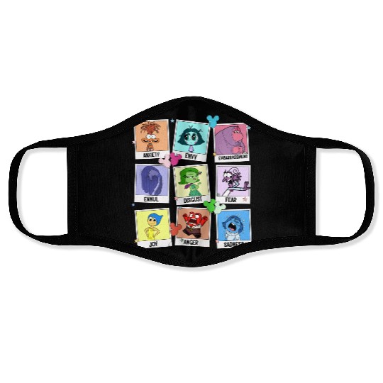 Disney Pixar Inside Out Characters Face Masks, Disneyland Inside Out 2