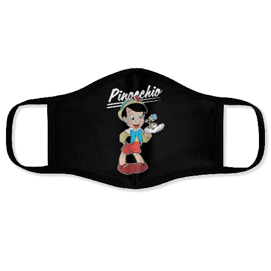 Retro Disney Pinocchio and Jiminy Cricket Face Masks