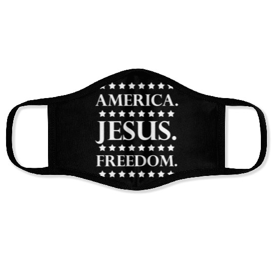 jesus America, America. Jesus. freedom Face Masks