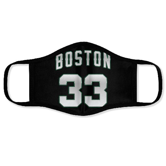 Boston 33 white number Face Masks