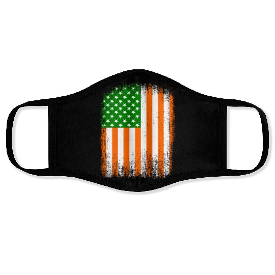 Irish American Flag Face Masks