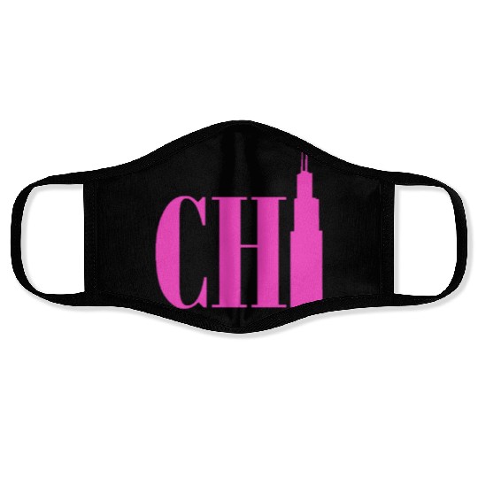 Chicago - Neon Pink Face Masks