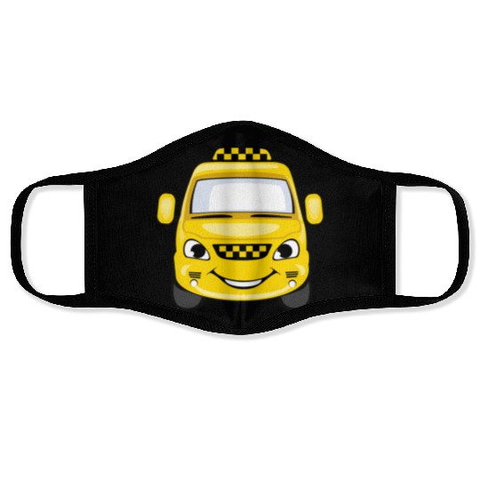 Taxi design art Face Masks