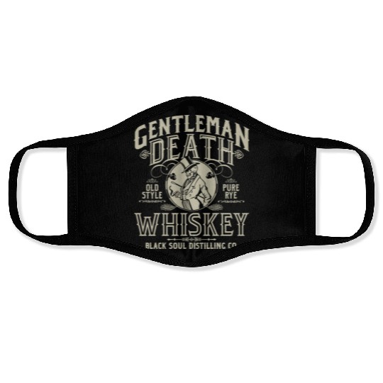 Gentleman Death Whiskey Face Masks