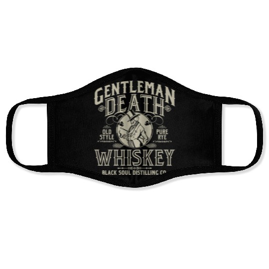 Gentleman Death Whiskey Face Masks