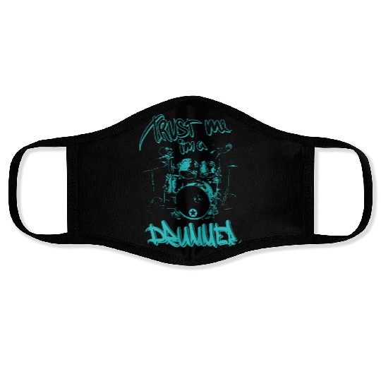 trust-me-im-a-drummer Face Masks