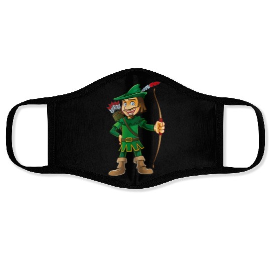 Robin Hood-arrows-bow-tale Face Masks