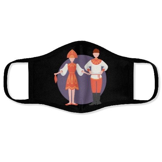 dancing couple Face Masks