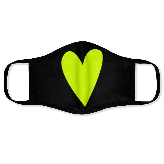Green heart Face Masks