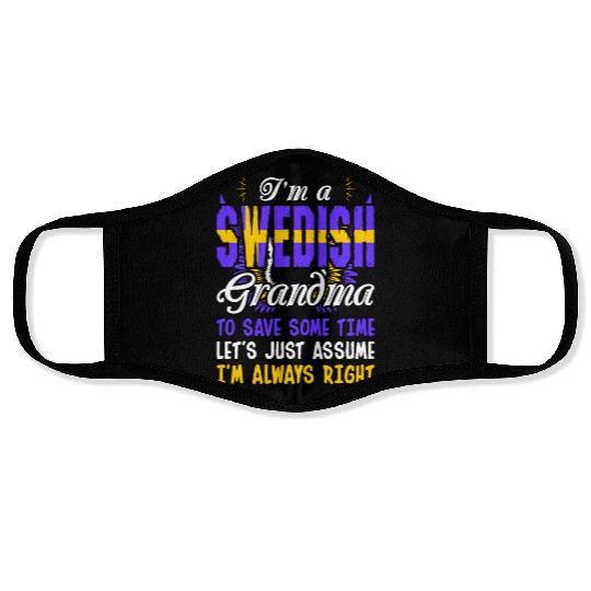 Im A Swedish Grandma Face Masks