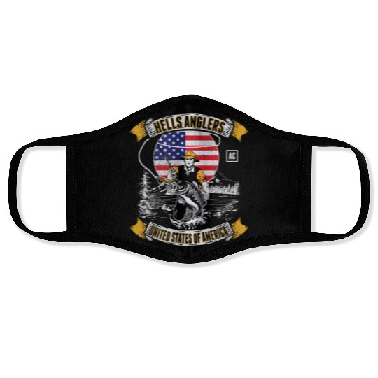 HELLS ANGLERS USA fishermen angler used look Face Masks