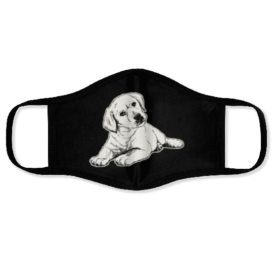 A Puppy Labrador Retriever Design For Dog Lovers Face Masks