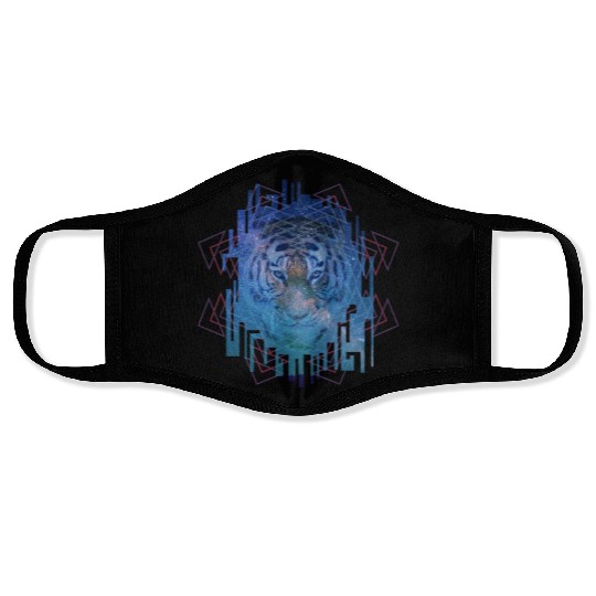 Space Tiger Face Masks