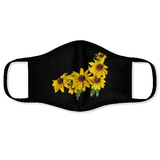 flowers lilies tulips orchids sunflower dahlia ger Face Masks