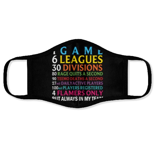 League of Legends troll rage quit and flamers Face Masks