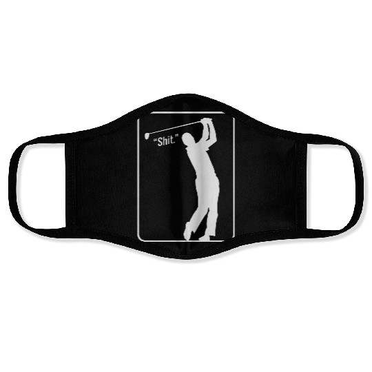 Golf Shot "Shit." Face Masks