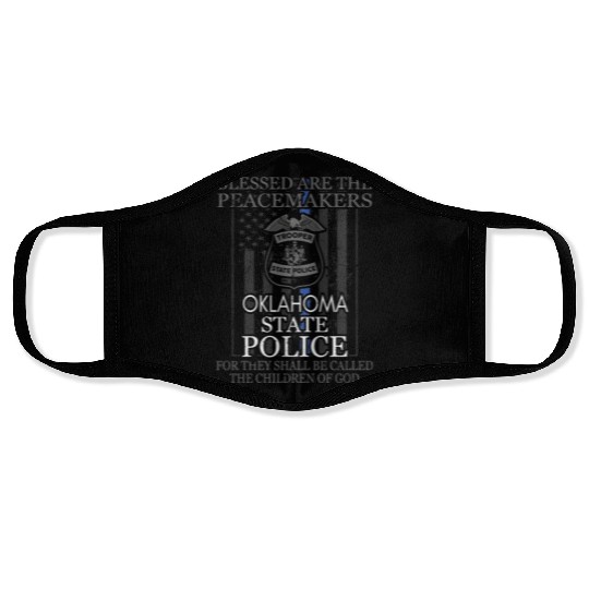 Oklahoma Highway Patrol Saint Michael Police Prayer Face Masks
