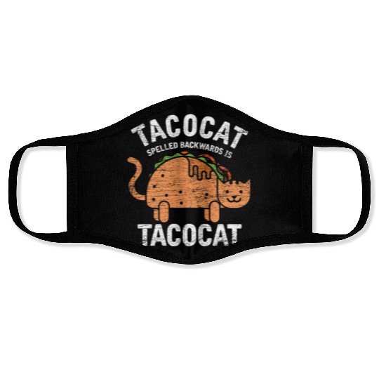tacocat gift love cuddle relax pet cute animal Face Masks