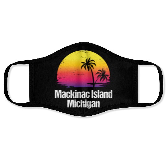 Summer Vacation Mackinac Island Face Masks