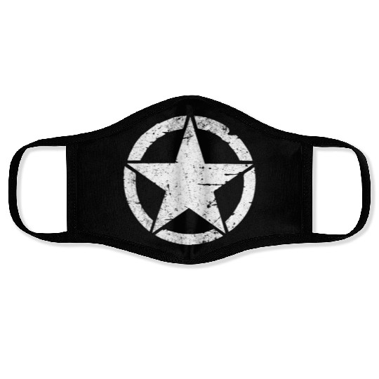Vintage US Army White Stars Face Masks