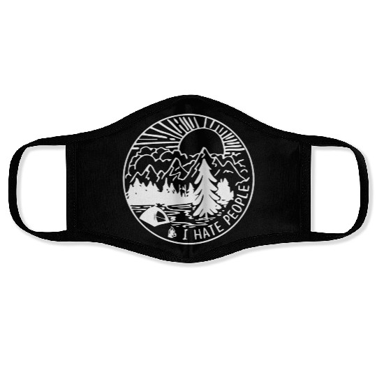 I hate people Face Masks