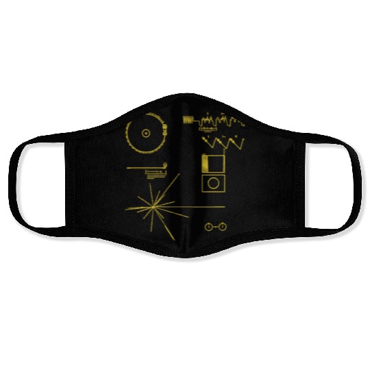 NASA golden record official image voyager Face Masks