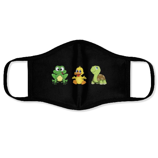 Frog Ducklings Duck Turtle Face Masks