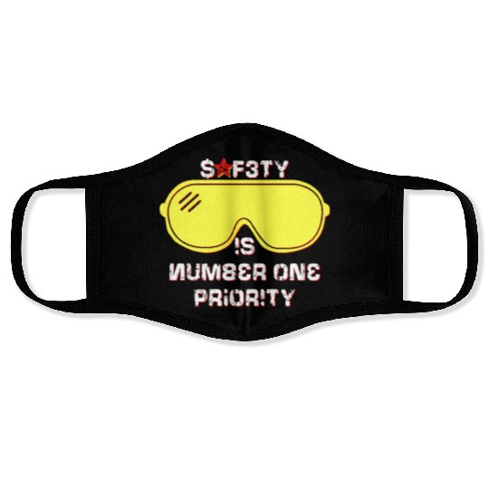 Safety Is Number One Priority - Crazy Russian Hacker Safetyglasses Face Masks