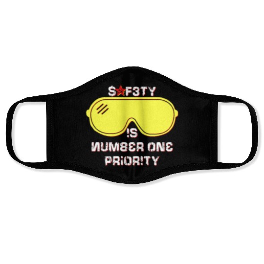 Safety Is Number One Priority - Crazy Russian Hacker Safetyglasses Face Masks
