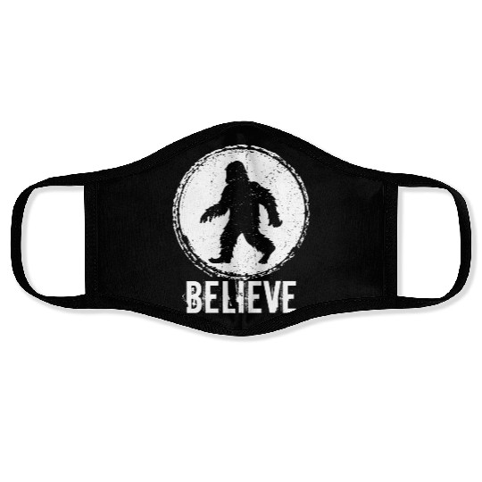 Bigfoot Believe Sasquatch Yeti Believer Science Fiction Face Masks