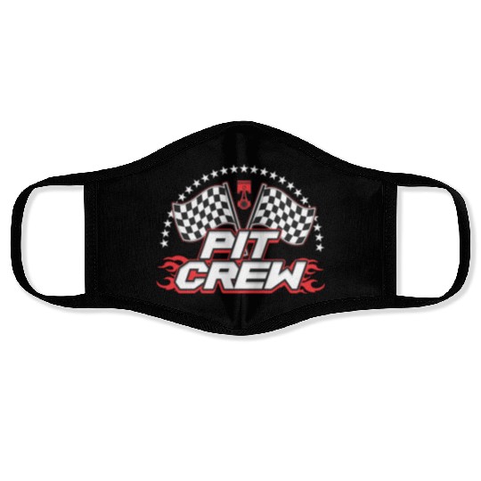 Pit Crew Great For Racing Teams Or Just For Fun Face Masks