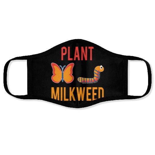 Women's Monarch Butterfly Plant Milkweed Caterpill Face Masks