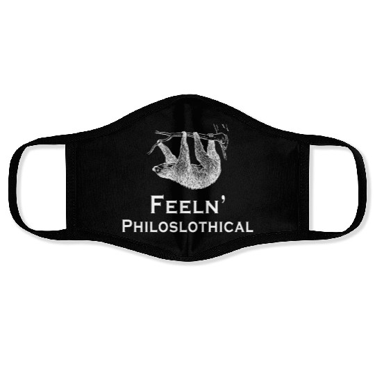 Sloth Feeln Philoslothical Philosophy Philosopher Face Masks