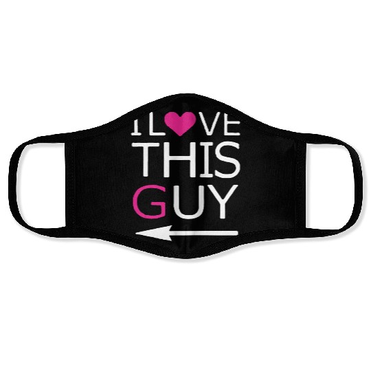Couple Matching Face Masks I Love This Guy Girl brothe