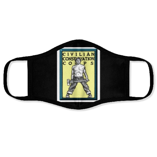 Civilian Conservation Corps Face Masks Woodman ship 1940s CCC Gift Face Masks