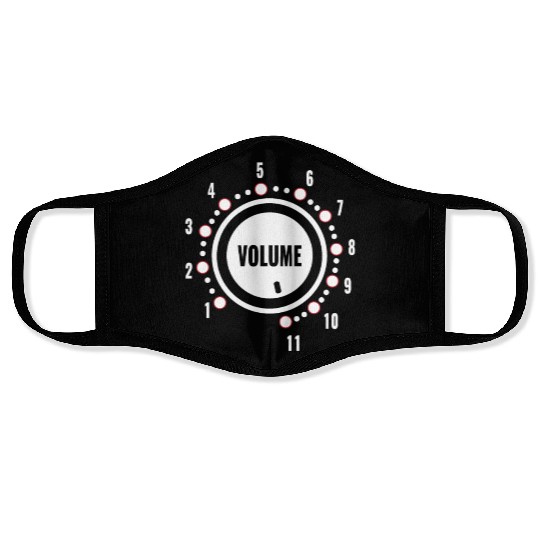 Volume Knob To Maximum 11 Guitar Music Band Gift Face Masks