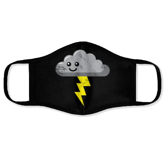 Thundercloud Storm Cloud gift weather Face Masks
